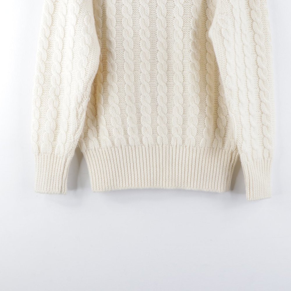 Vintage Wool Chunky Knit Asymmetrical Sweater - Picture 8 of 8